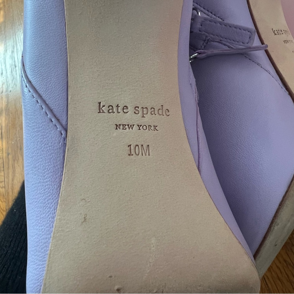 Kate Spade Rochelle frozen lilac purple tall leather boots 10 EUC - Picture 9 of 11